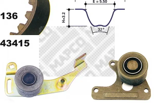 комплект ангренажен ремък MAPCO               