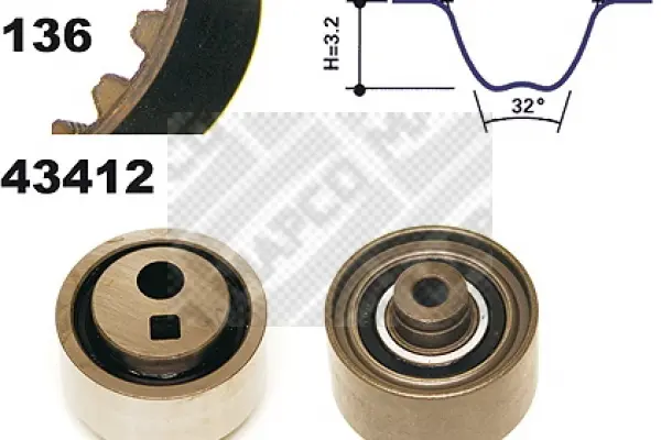 комплект ангренажен ремък MAPCO               