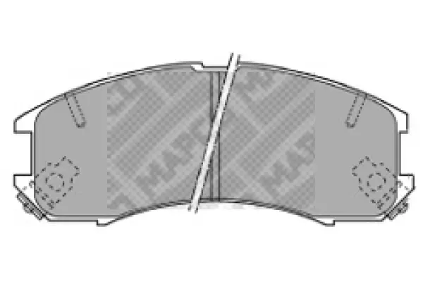 комплект спирачно феродо, дискови спирачки MAPCO               