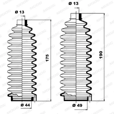 комплект маншон, кормилно управление MOOG                