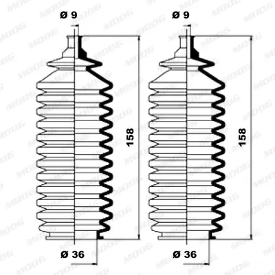 комплект маншон, кормилно управление MOOG                