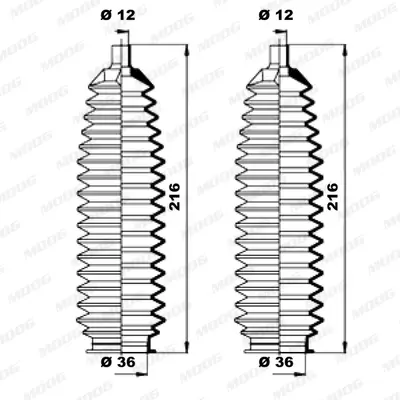 комплект маншон, кормилно управление MOOG                