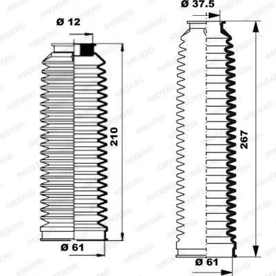 комплект маншон, кормилно управление MOOG                