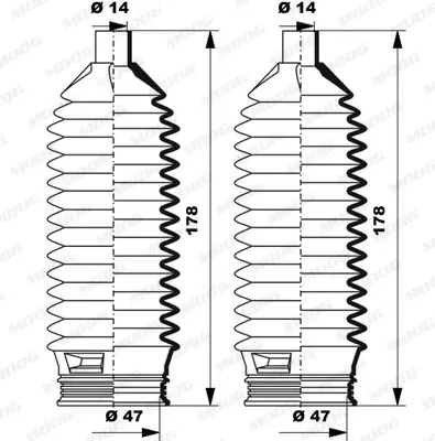 комплект маншон, кормилно управление MOOG                
