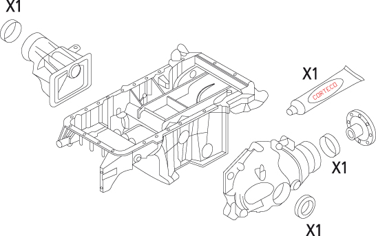 комплект гарнитури, диференциал CORTECO             