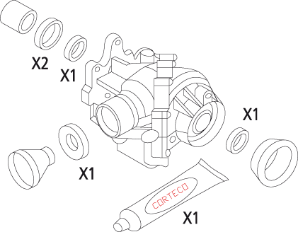 комплект гарнитури, диференциал CORTECO             