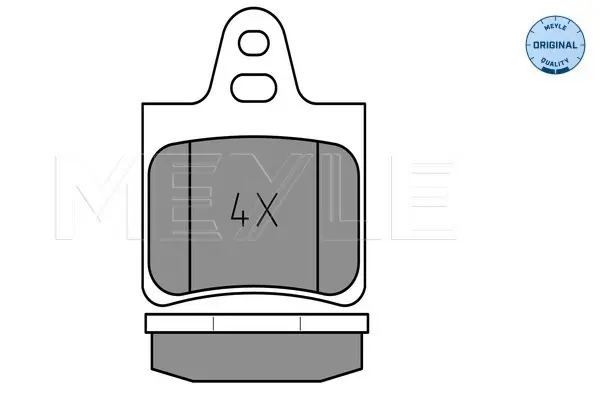комплект спирачно феродо, дискови спирачки MEYLE               