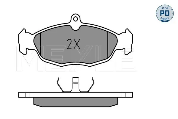 комплект спирачно феродо, дискови спирачки MEYLE               