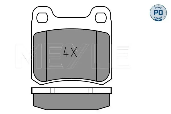 комплект спирачно феродо, дискови спирачки MEYLE               