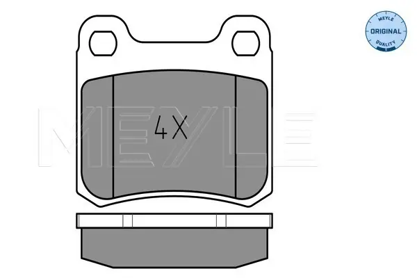 комплект спирачно феродо, дискови спирачки MEYLE               