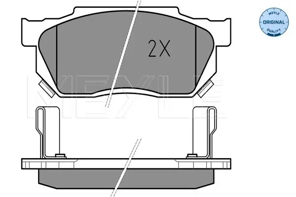 комплект спирачно феродо, дискови спирачки MEYLE               