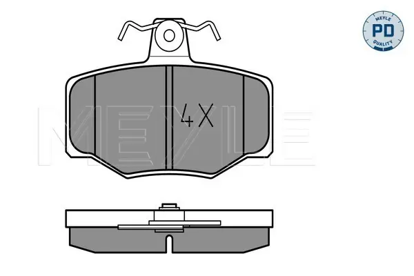 комплект спирачно феродо, дискови спирачки MEYLE               