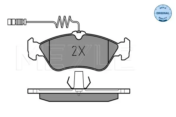 комплект спирачно феродо, дискови спирачки MEYLE               