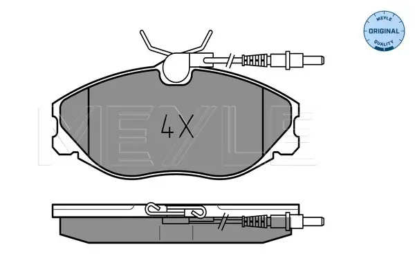 комплект спирачно феродо, дискови спирачки MEYLE               