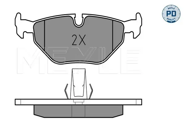 комплект спирачно феродо, дискови спирачки MEYLE               