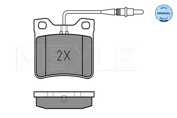 комплект спирачно феродо, дискови спирачки MEYLE               