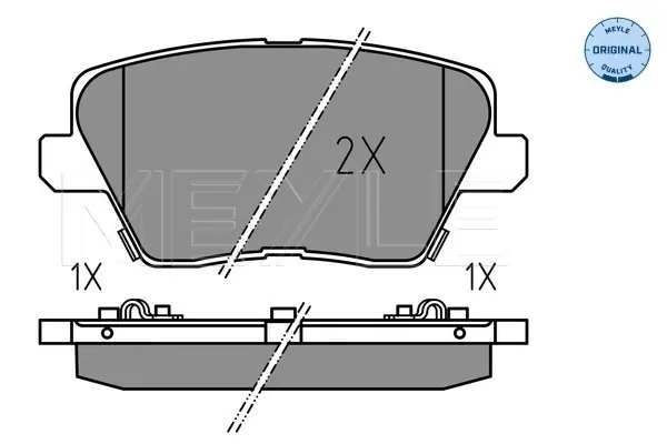 комплект спирачно феродо, дискови спирачки MEYLE               