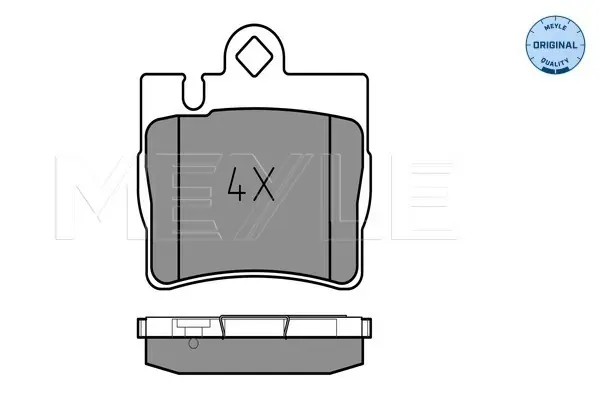 комплект спирачно феродо, дискови спирачки MEYLE               