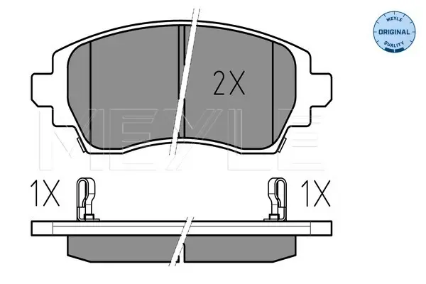 комплект спирачно феродо, дискови спирачки MEYLE               