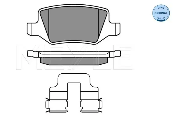 комплект спирачно феродо, дискови спирачки MEYLE               