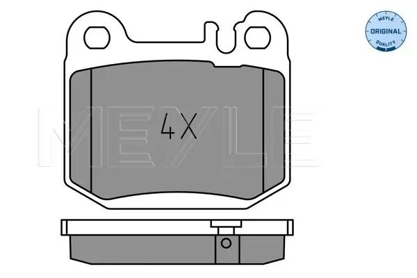 комплект спирачно феродо, дискови спирачки MEYLE               