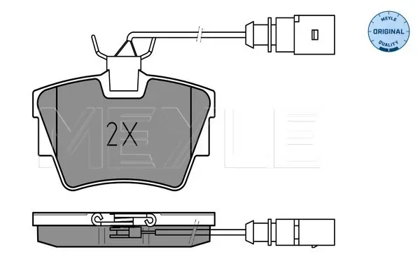 комплект спирачно феродо, дискови спирачки MEYLE               