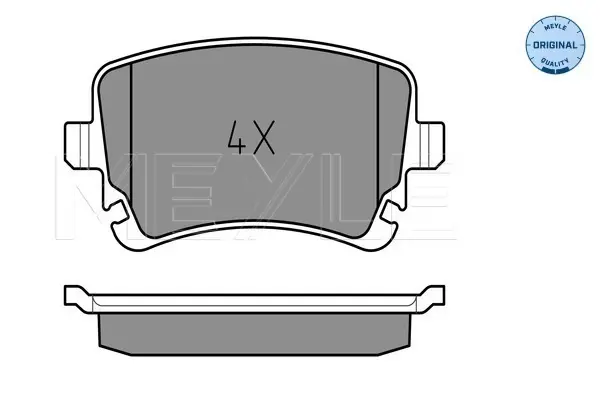 комплект спирачно феродо, дискови спирачки MEYLE               