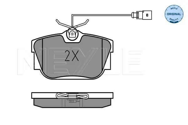 комплект спирачно феродо, дискови спирачки MEYLE               