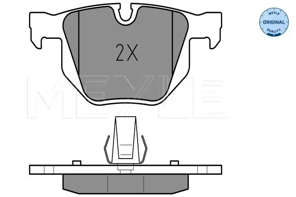 комплект спирачно феродо, дискови спирачки MEYLE               