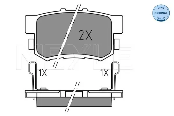 комплект спирачно феродо, дискови спирачки MEYLE               