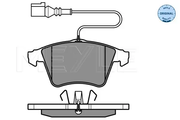 комплект спирачно феродо, дискови спирачки MEYLE               