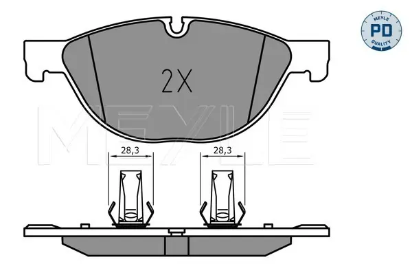 комплект спирачно феродо, дискови спирачки MEYLE               