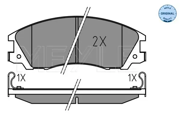 комплект спирачно феродо, дискови спирачки MEYLE               