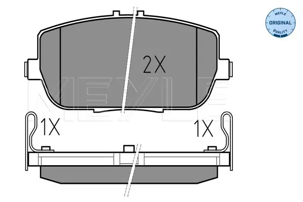 комплект спирачно феродо, дискови спирачки MEYLE               