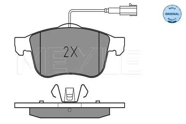 комплект спирачно феродо, дискови спирачки MEYLE               