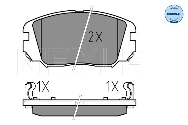 комплект спирачно феродо, дискови спирачки MEYLE               