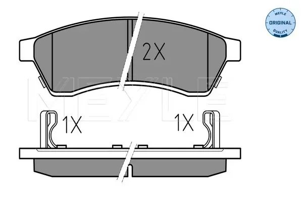 комплект спирачно феродо, дискови спирачки MEYLE               