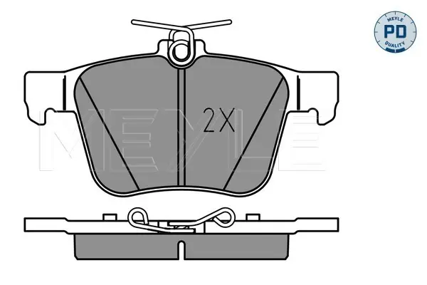 комплект спирачно феродо, дискови спирачки MEYLE               