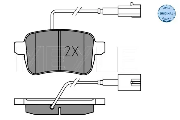комплект спирачно феродо, дискови спирачки MEYLE               