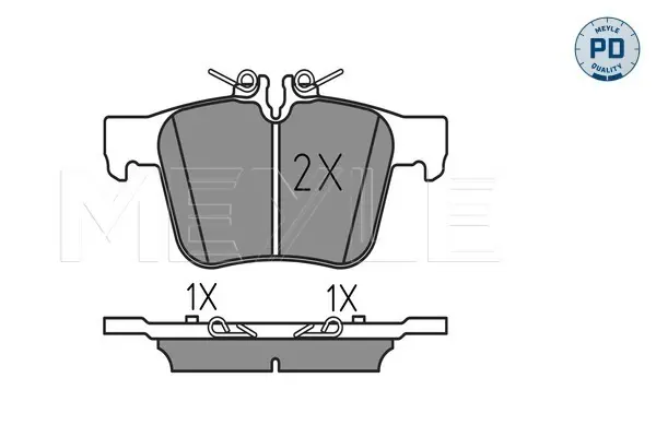 комплект спирачно феродо, дискови спирачки MEYLE               