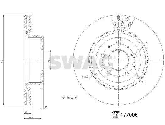 спирачен диск SWAG                
