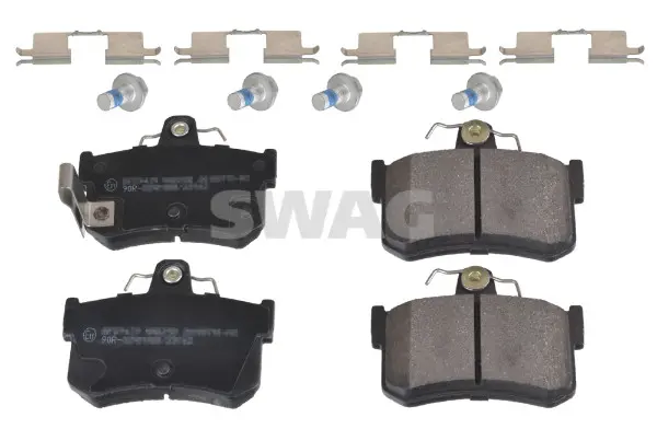 комплект спирачно феродо, дискови спирачки SWAG                