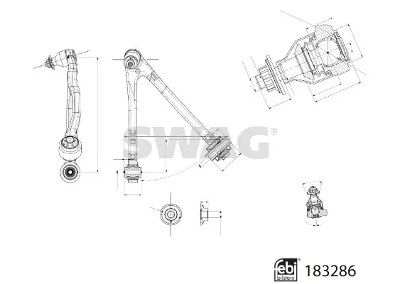 носач, окачване на колелата SWAG                