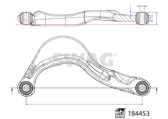 носач, окачване на колелата SWAG                