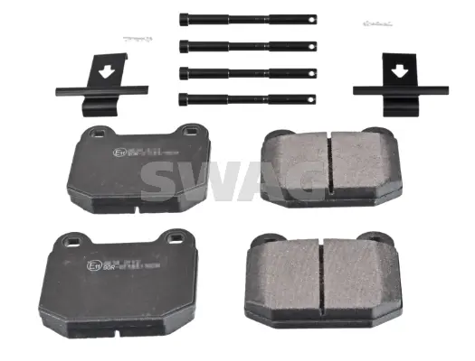 комплект спирачно феродо, дискови спирачки SWAG                