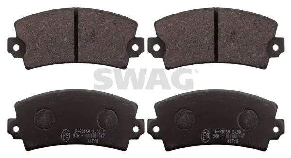 комплект спирачно феродо, дискови спирачки SWAG                