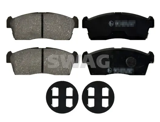 комплект спирачно феродо, дискови спирачки SWAG                