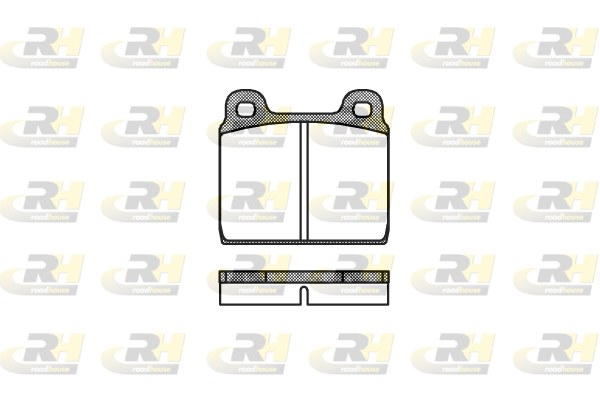 комплект спирачно феродо, дискови спирачки ROADHOUSE           