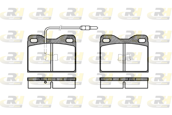 комплект спирачно феродо, дискови спирачки ROADHOUSE           