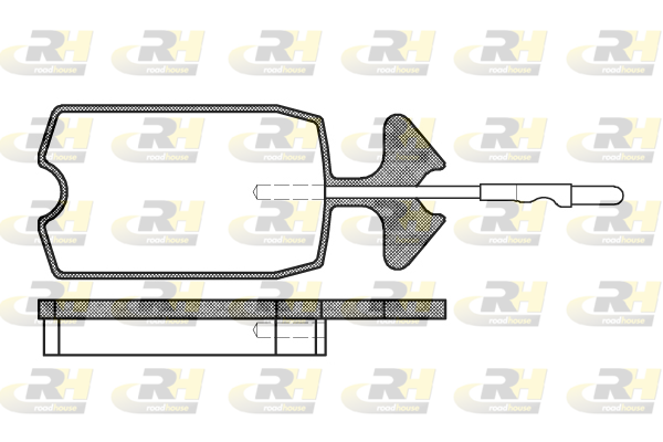 комплект спирачно феродо, дискови спирачки ROADHOUSE           